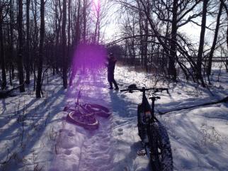 Wpg Whyteout - Fat Forty Fest 2016 - Sunbeam on trail
