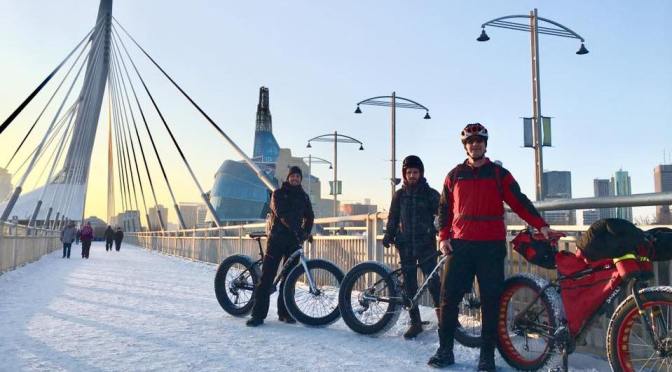 Hosting Visiting Dutch Fatbikers:  CBC News Reports from the Forks