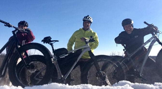 Brandon Hills:  Marty, Rick & Christa hit the Fatbike Trails