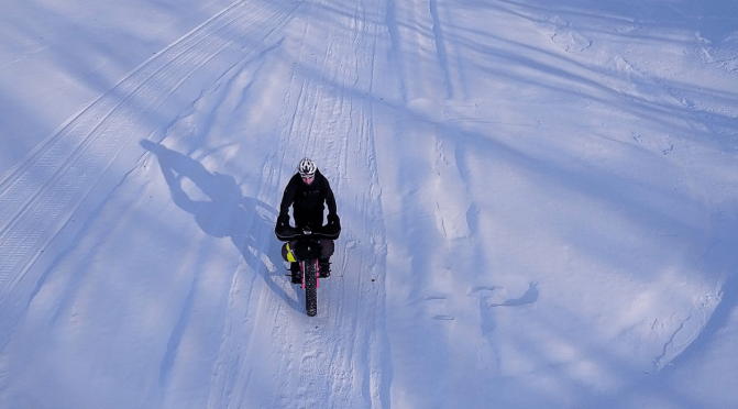 Dan Lockery:  Drone view while fatbiking the ITI Race