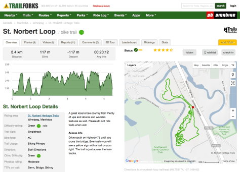 St Norbert Loop Trail - TrailForks