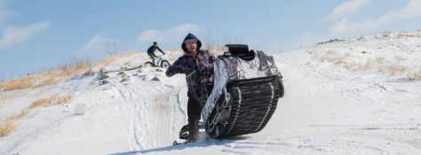 Wayne Bishop on SnowDog at Bison Butte Feb 2018