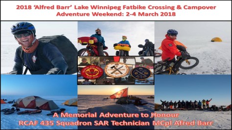 Poster 3 - 2018 ‘ALFRED BARR’ LAKE WINNIPEG FATBIKE CROSSING &amp; CAMPOVER - WIDE